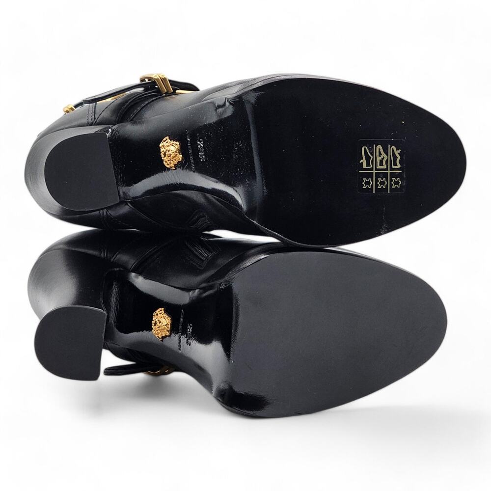 Versace Platform Boots - Nappa Leather - Black - Size 35.5 $2300 - Picture 5 of 7